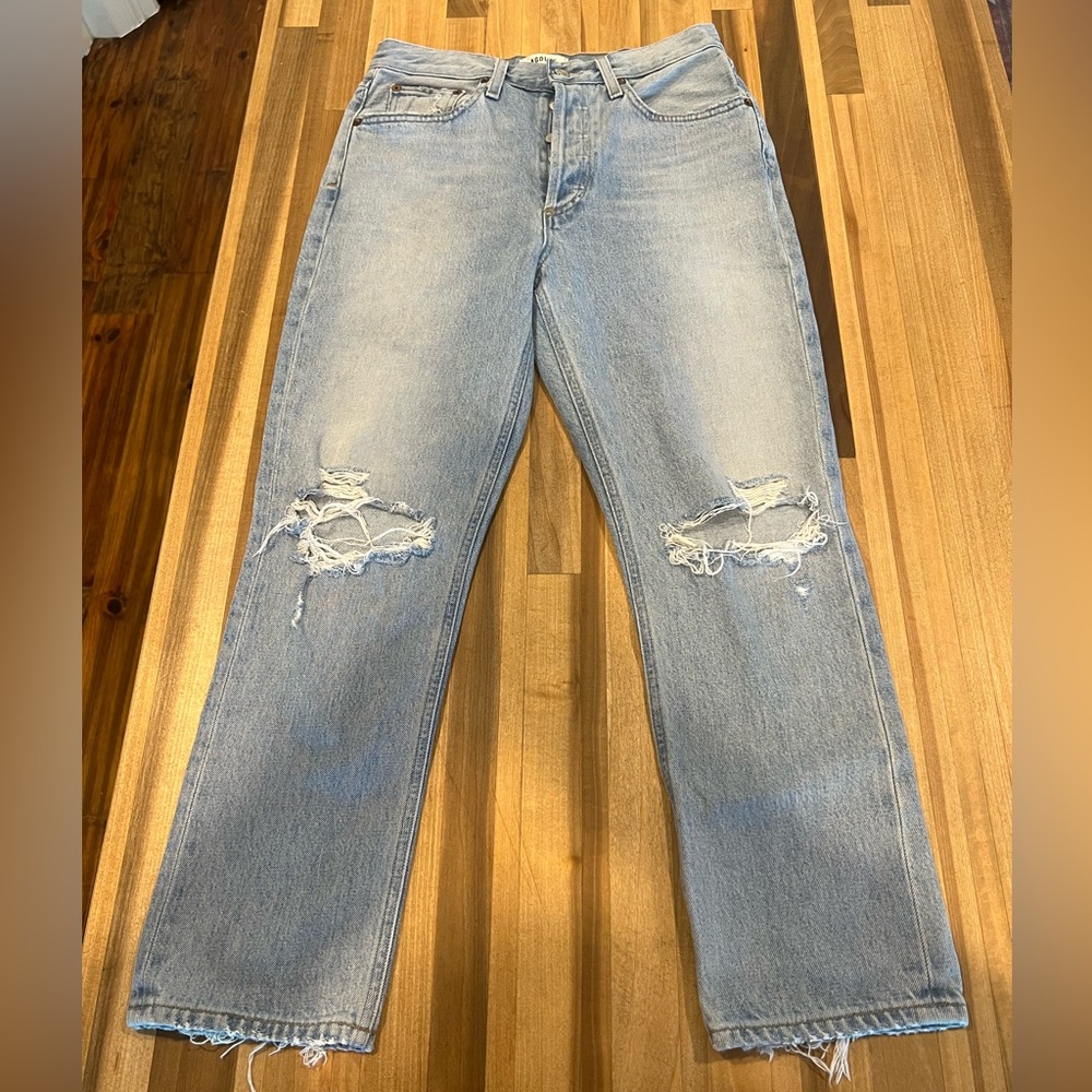 AGOLDE Riley High Rise Straight Crop Jean